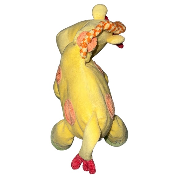 Carter’s GIRAFFE RATTLE Baby Plush Yellow Orange Polka Dots Stripes Lovey 9 Inch - Picture 4 of 9